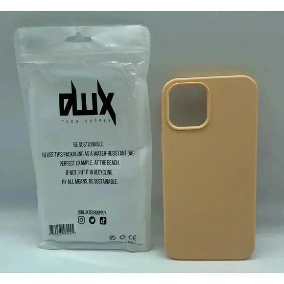 DLUX Peach Silicone Case For iPhone 12 Pro Max Shockproof Anti-Scratch - Picture 1 of 2